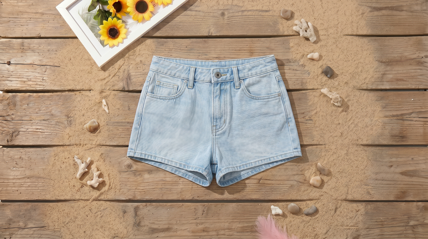 Low Rise Jean Micro Shorts