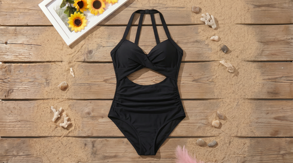 Black One Piece Swimsuit