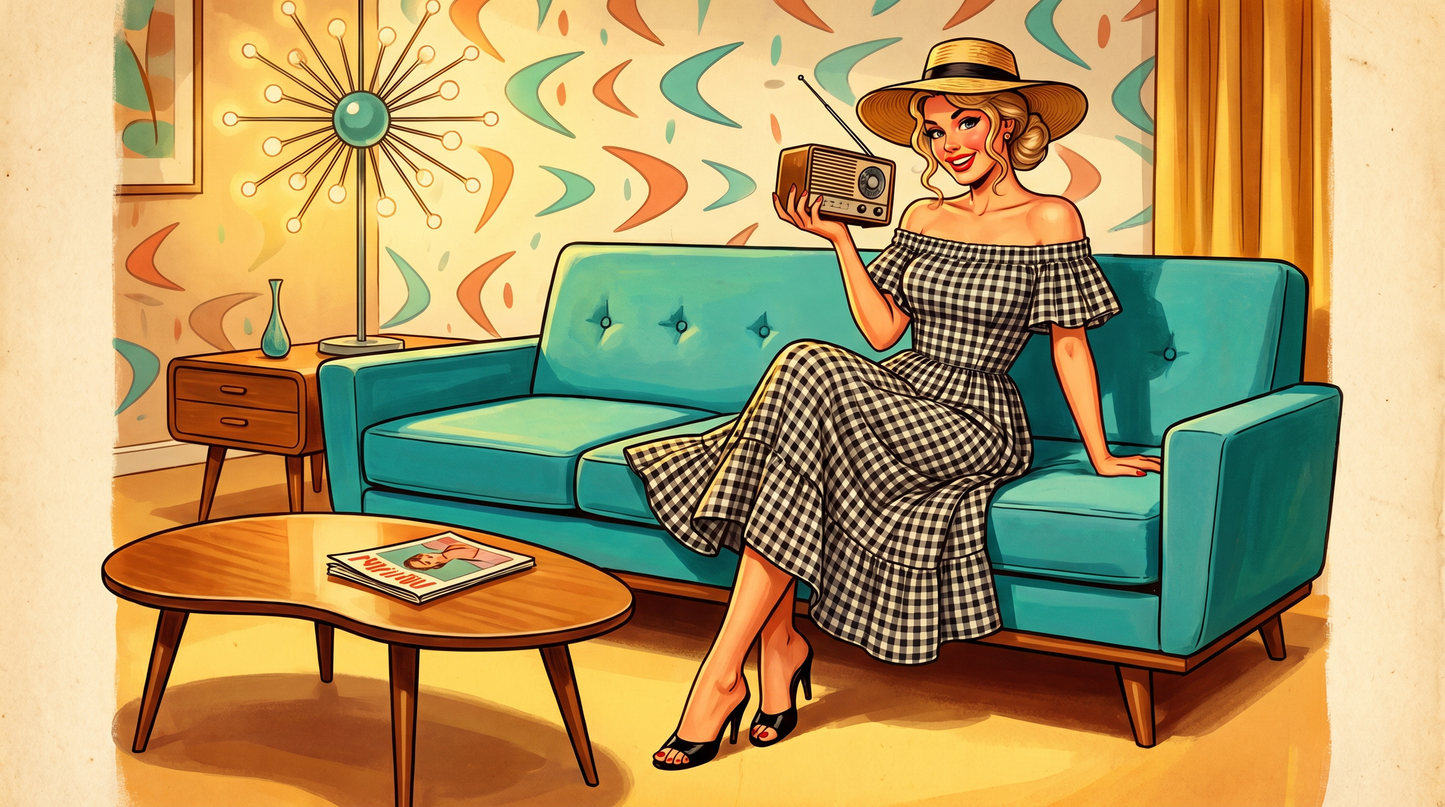 Summer Dress Plaid Puff