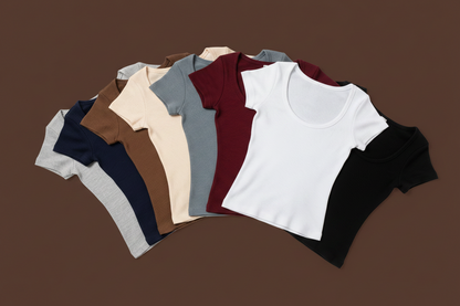 Women'S Slim Fit Square Collar Crop Top High Stretch Short Sleeve Pullover Sexy Summer Blouse T-Shirt for Bottoming